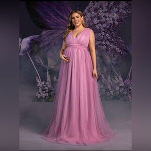 Plus Maternity Dress / Gown